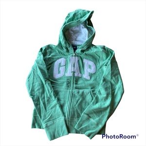 Gap Kids Zipper Sweatshirt Hoody Soft Cotton Mint Jelly Green XXL 14/16 Plus